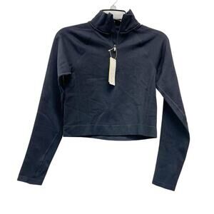 All In Motion Women's Black‎ Quarter Zip Activewear Athletic Sweatshirt Size M